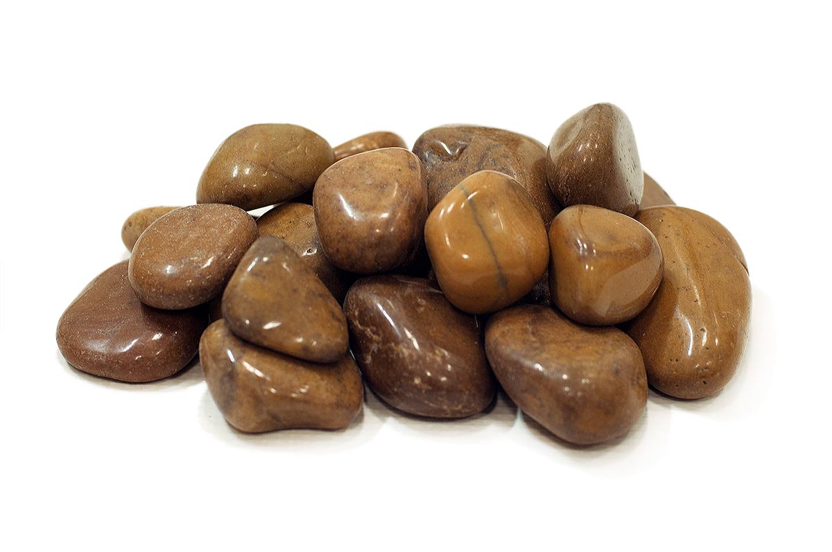 WUYI BROWN HIGH POLISH PEBBLES - SPECIAL ORDER