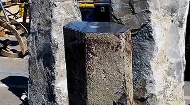 LARGE BASALT FOUNTAIN POLISHED TOP 