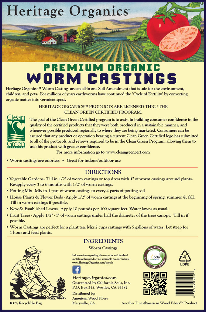 Heritage Organics Worm Castings