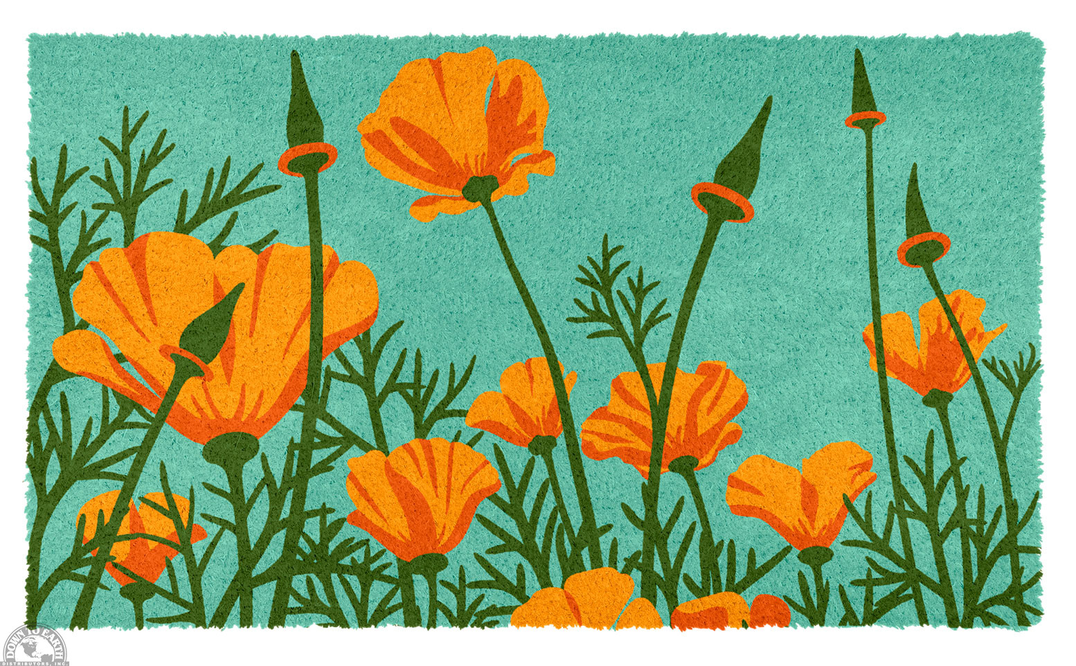 Coir Garden Mat - Poppy