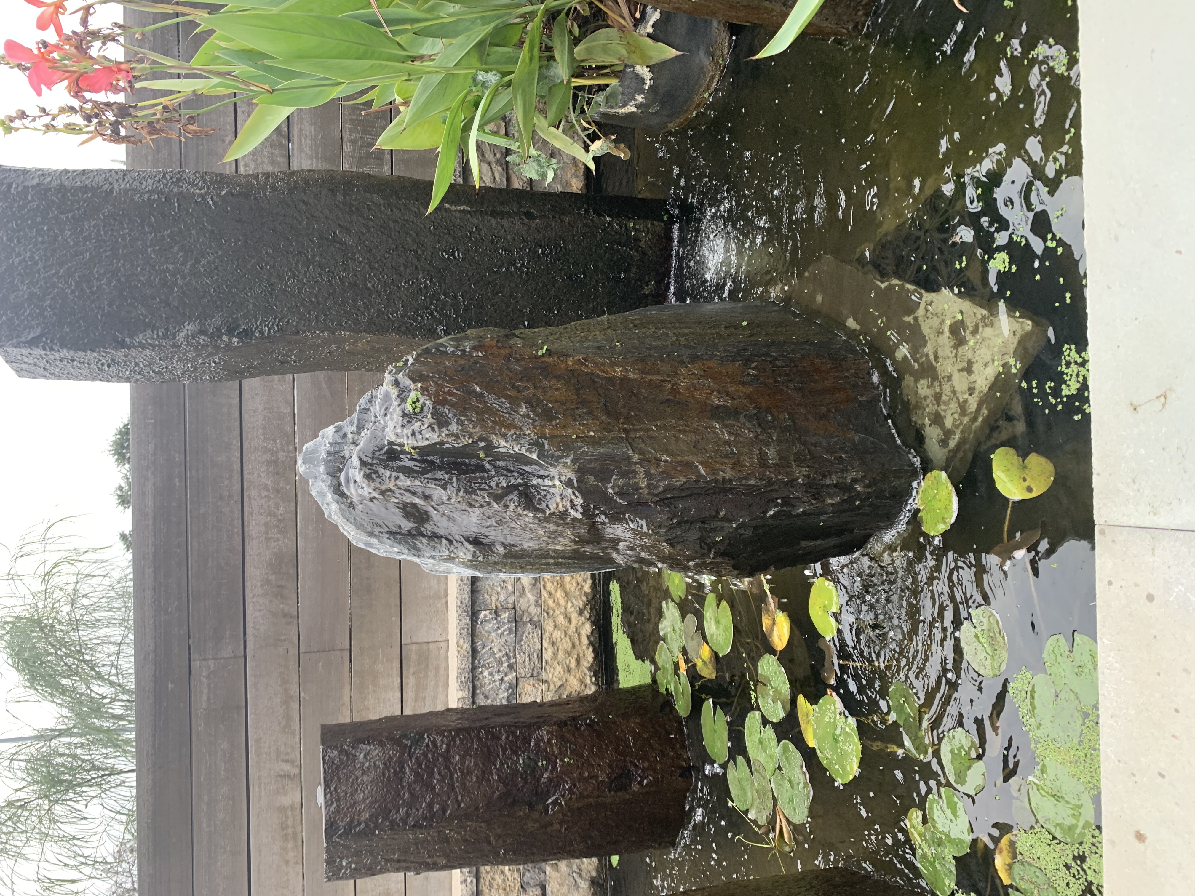 MIDNIGHT BLACK SLATE WATER FEATURE COLUMN