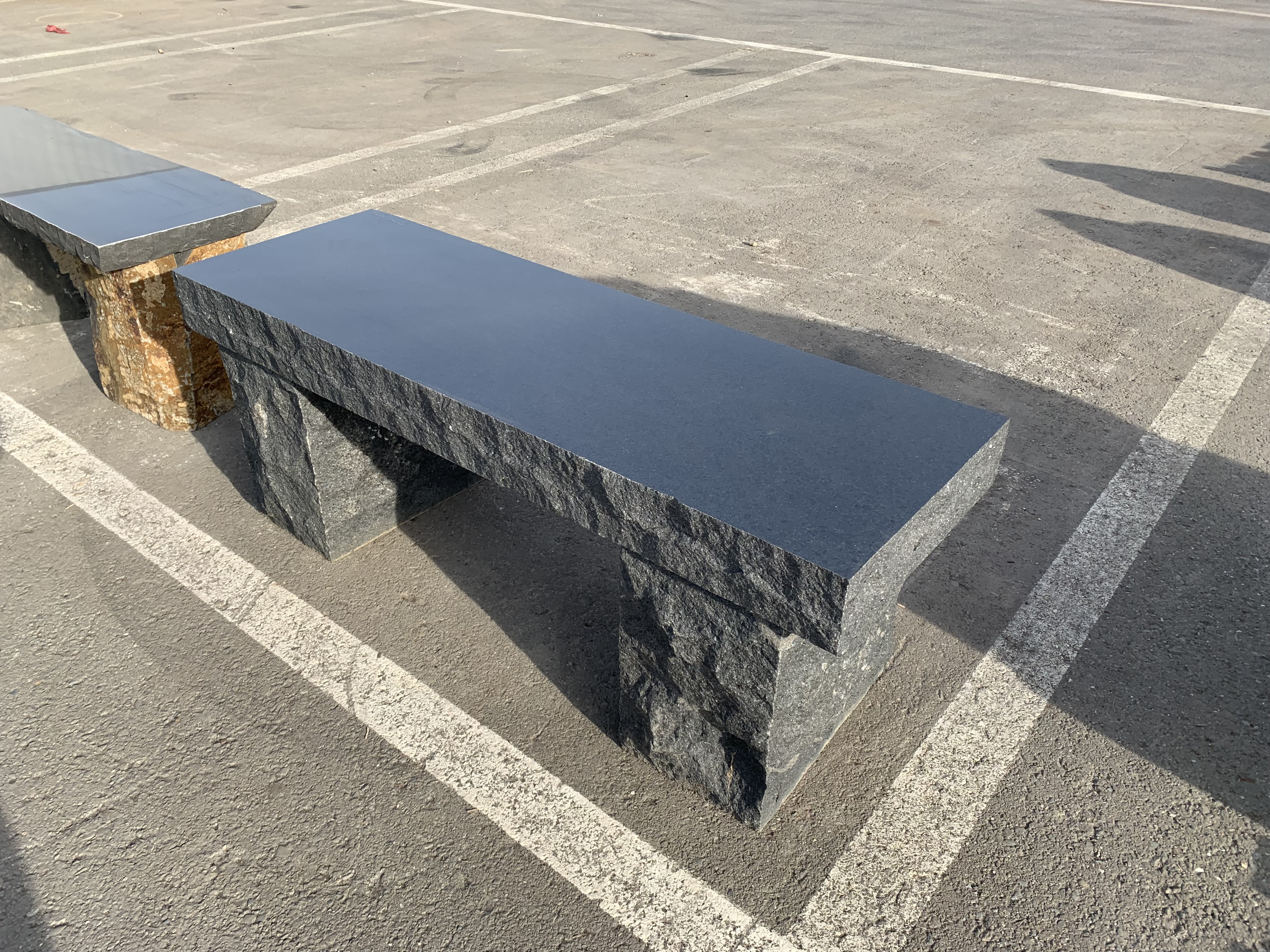 BLACK GRANITE BENCH