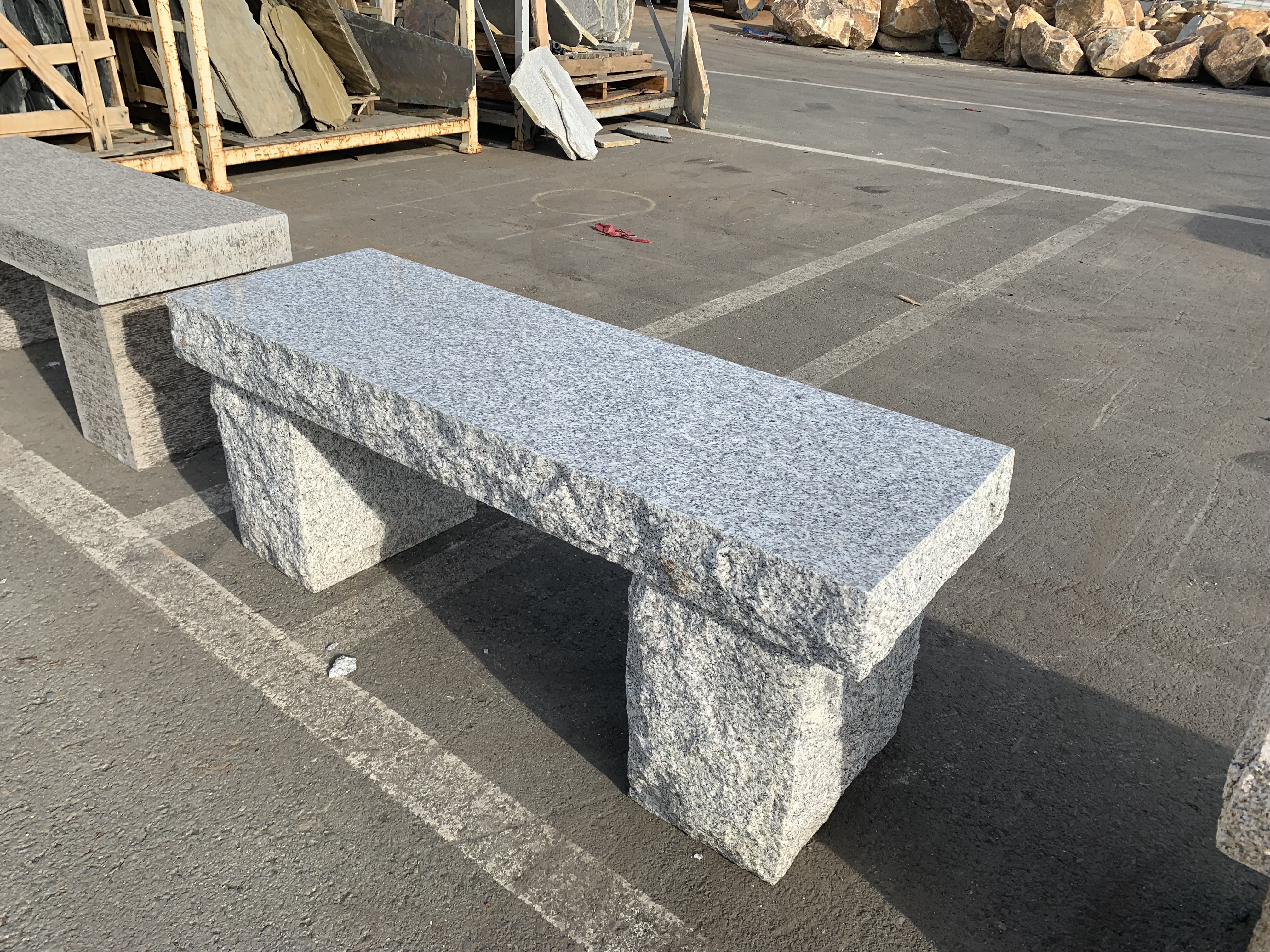 LIGHT GRAY GRANITE BENCH