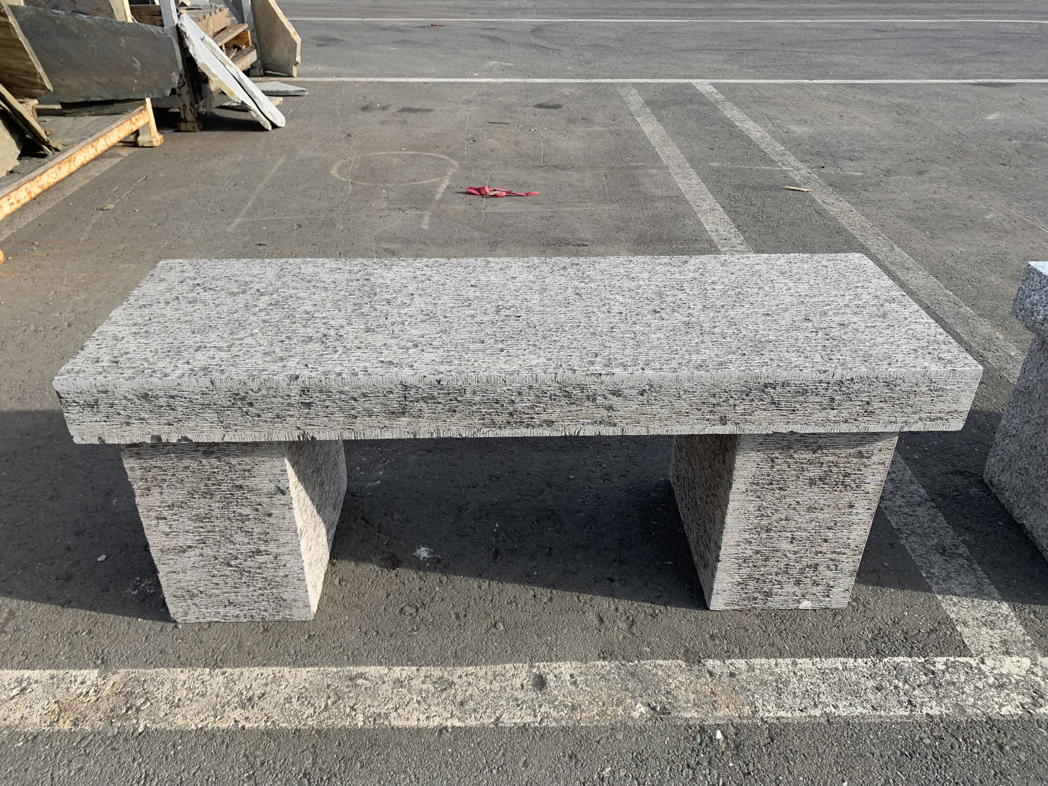 BROWN LIMESTONE BENCH 