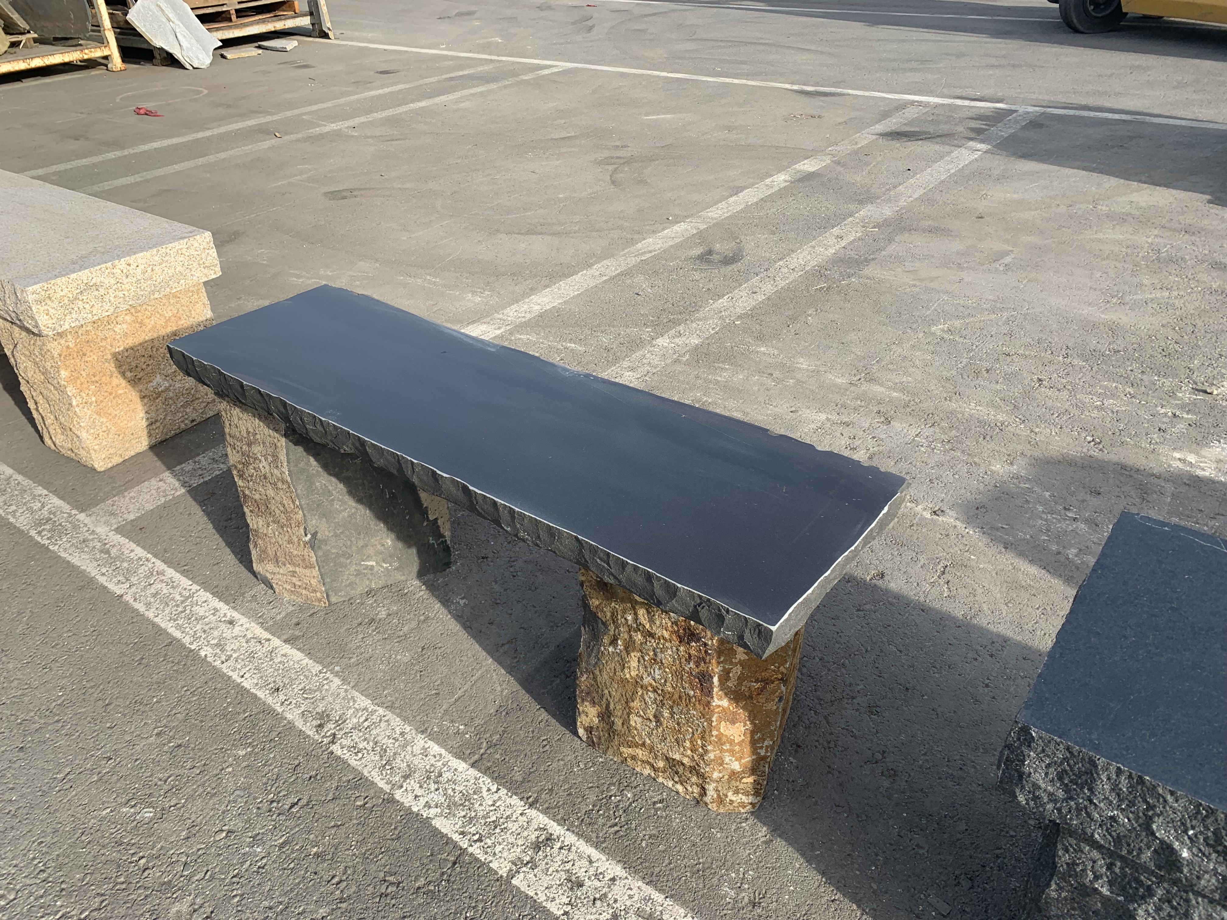 NATURAL BASALT BENCH