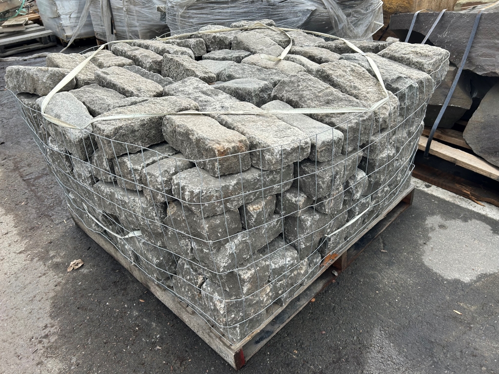 RECLAIMED GREY GRANITE SPLIT COBBLES