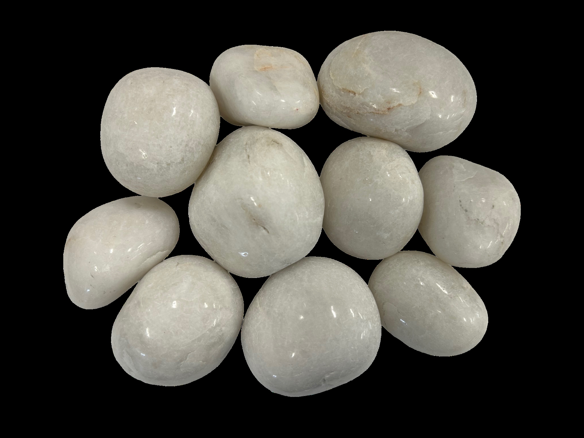 CHANDRA WHITE HIGH POLISH PEBBLES