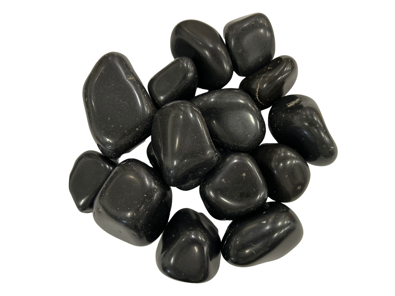  CYGNES BLACK HIGH POLISH PEBBLES