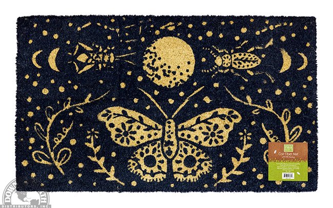 Coir Mat Moon Moth 18"x30"